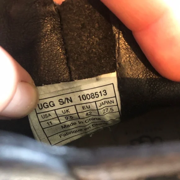 Ugg booties Black Leather Ankle Boots with Buckle Detail size 11 - Picture 2 of 4